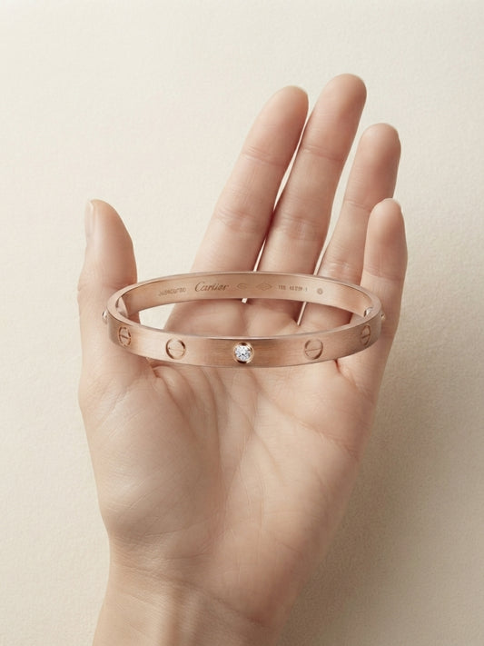 Eternal Screw Motif Gold Bangle- Daily Wear