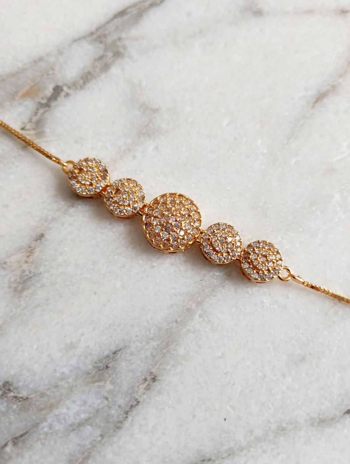 Adjustable Gold Plated Zircon Studded Fashion Jewelry for Girls