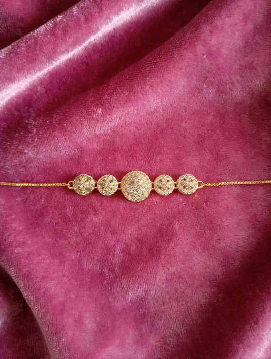 Adjustable Gold Plated Zircon Studded Fashion Jewelry for Girls