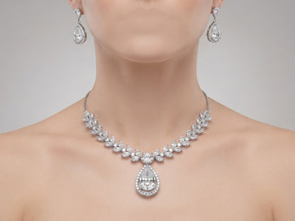 Royal Teardrop & Leaflet Jewelry Set
