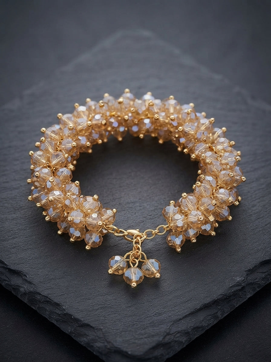Crystal Beads Gajra Bracelet