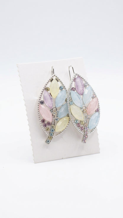 Pastel Mosaic Leaf Hair Pin Set