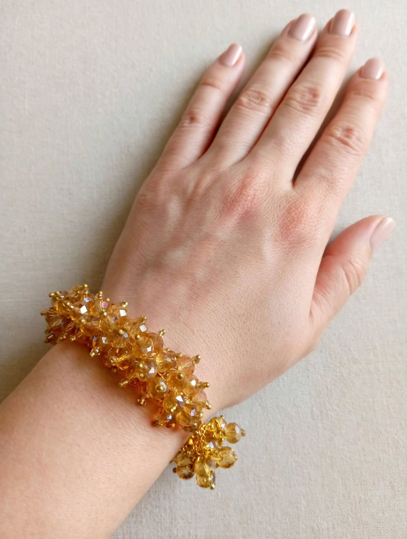 Crystal Beads Gajra Bracelet