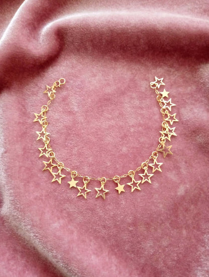 Adjustable Golden Star Anklet for Girls