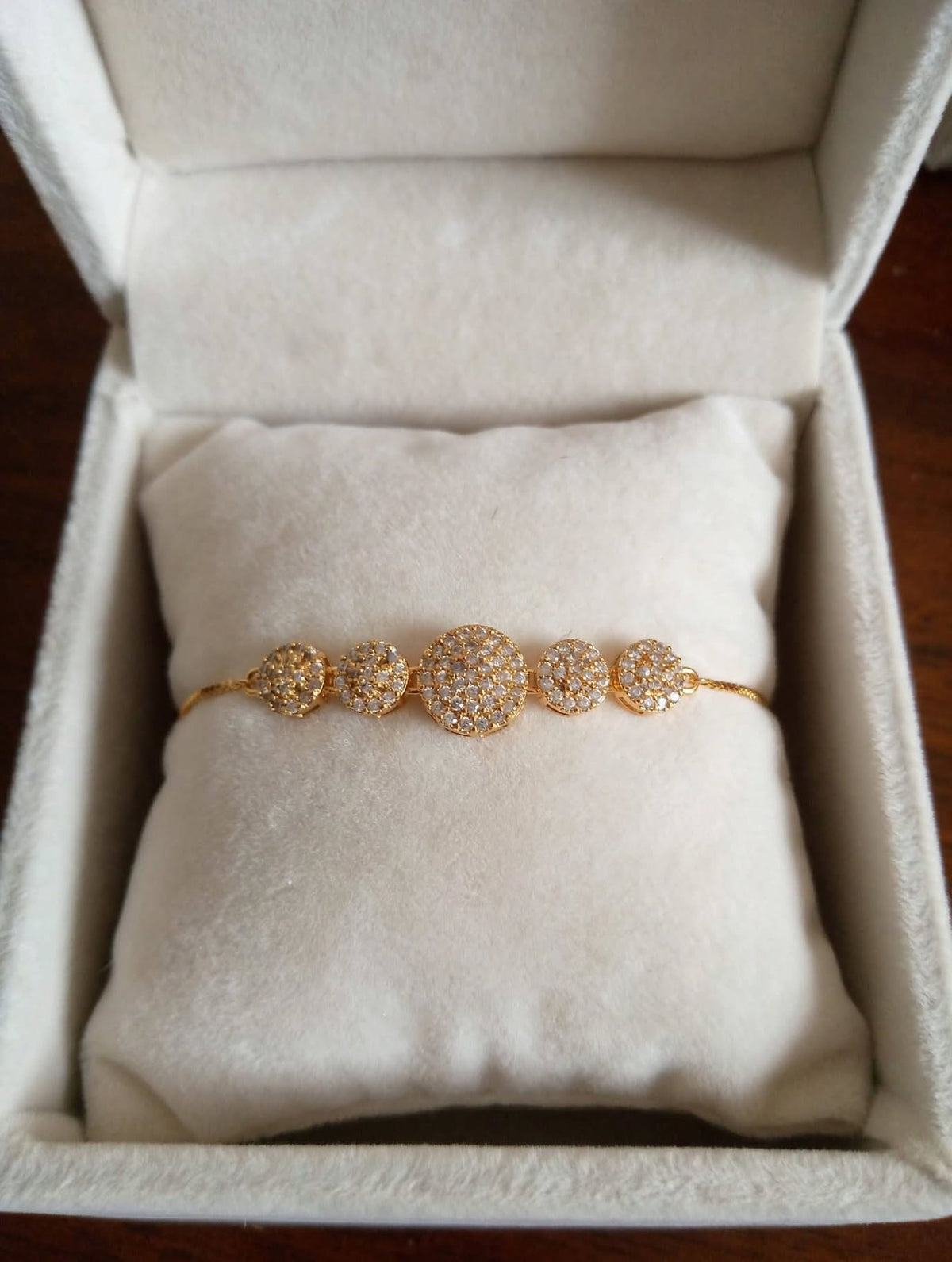 Adjustable Gold Plated Zircon Studded Fashion Jewelry for Girls