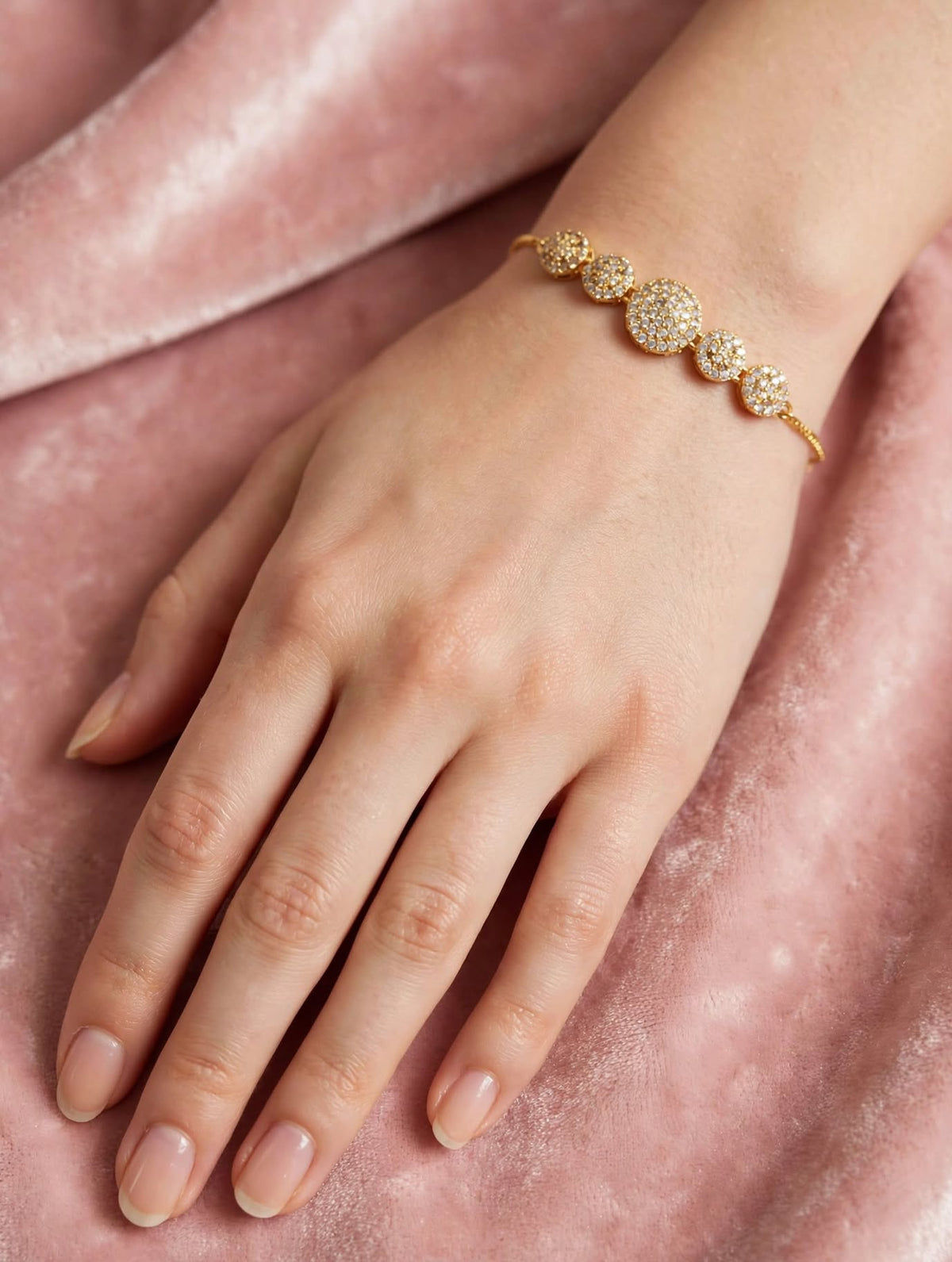 Adjustable Gold Plated Zircon Studded Fashion Jewelry for Girls
