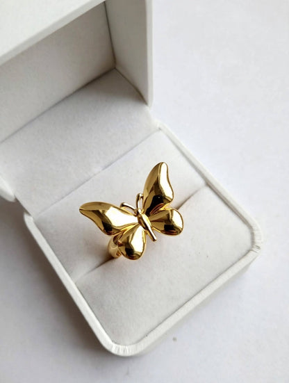 Gold Plated Adjustable Trendy Ring For Girls