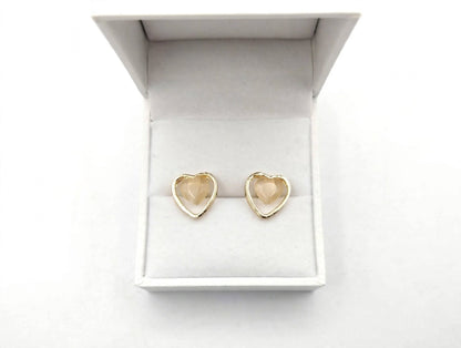 Love Heart Stud Earrings Pair for Girls