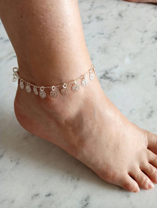 Adjustable Gold Plated Anklet for Girls