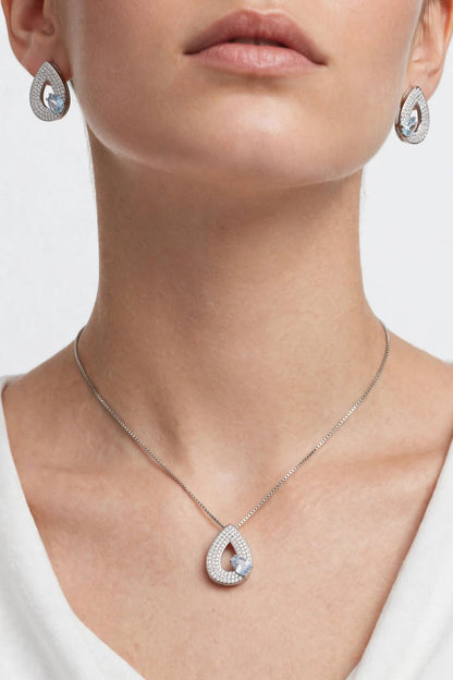 Sterling Silver Teardrop Jewelry Set for Women